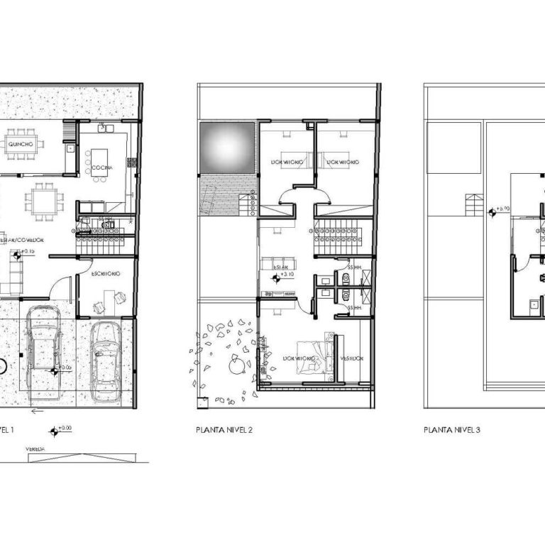 Casa Triplex Yvapovõ en Paraguay por Biocons Arquitectos - Plano Arquitectónico - El Arqui MX