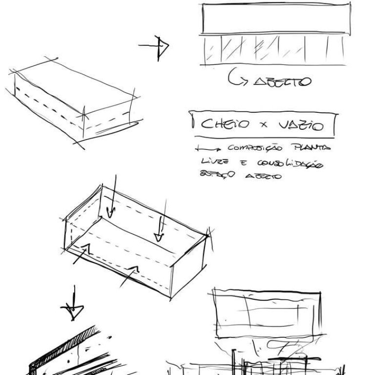 Casa U en Brasil por Caio Persighini Arquitetura - Plano Arquitectonico - El Arqui MX