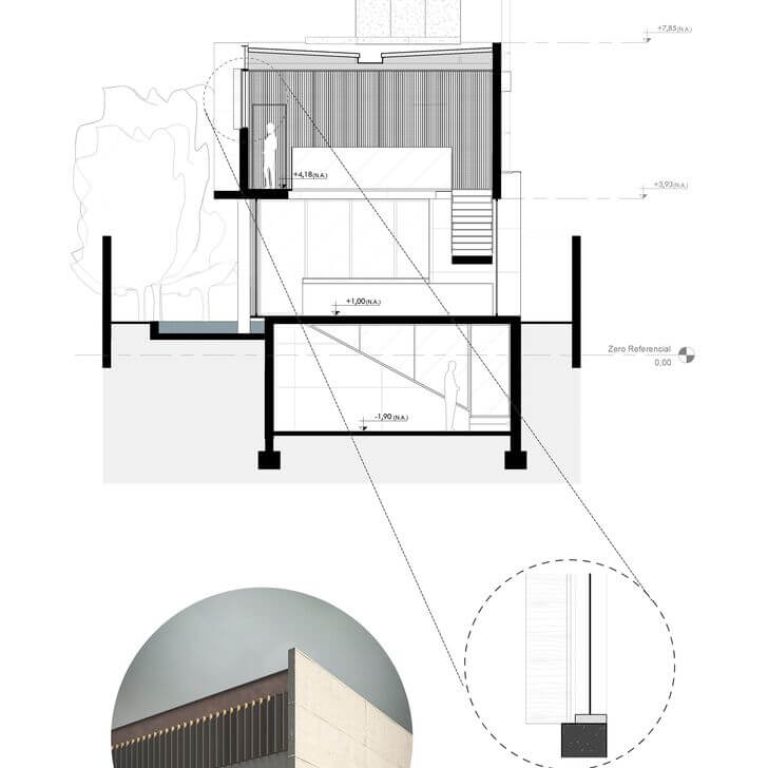 Casa U en Brasil por Caio Persighini Arquitetura - Plano Arquitectonico - El Arqui MX