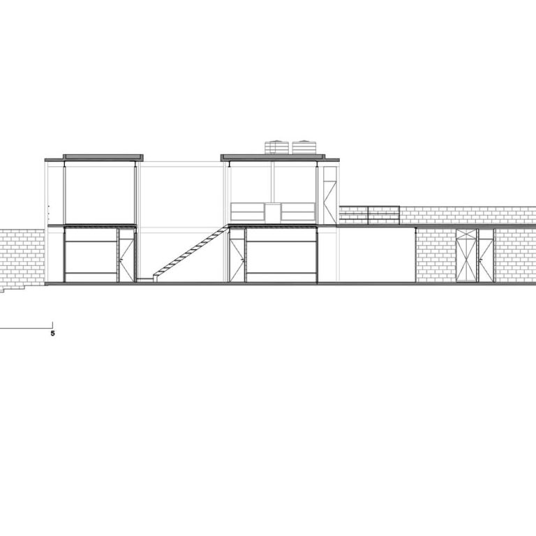 asa Ubaíra en Brasil por Terra e Tuma Arquitetos Associados - Corte arquitectonico