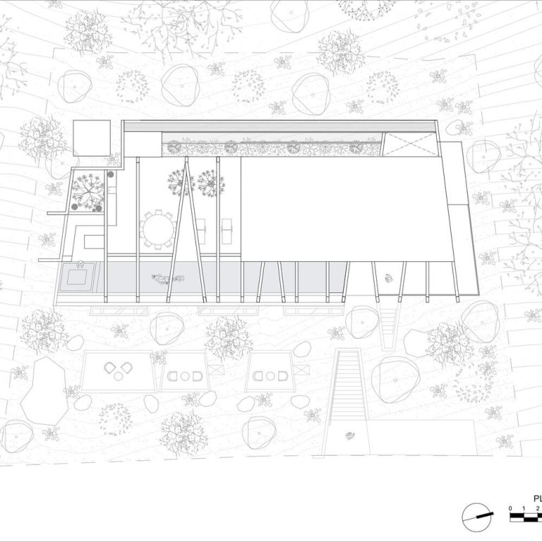 Planos Arquitectónicos. Planimetria de Casa Uno en Ensenada: Plantas, Fachadas y Cortes. Arquitectura Escalonada en Baja California