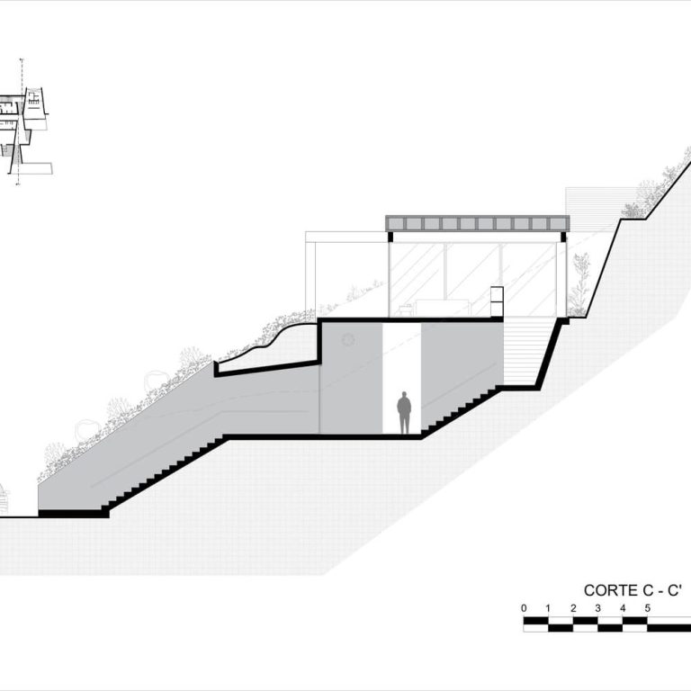Planos Arquitectónicos. Planimetria de Casa Uno en Ensenada: Plantas, Fachadas y Cortes. Arquitectura Escalonada en Baja California
