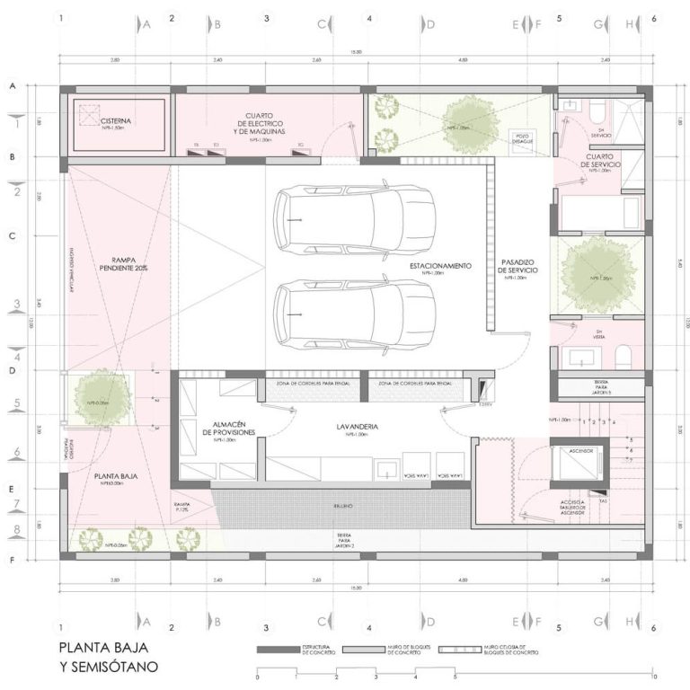 Planta arquitectónica, planta baja