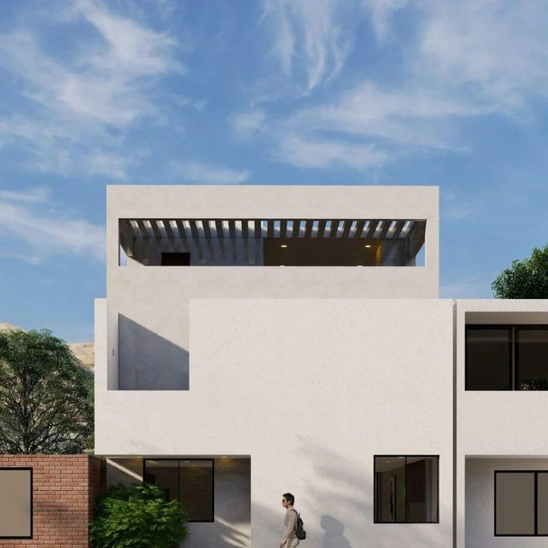 Render. Casa VAD por Nativo Projects. Fachada de casa