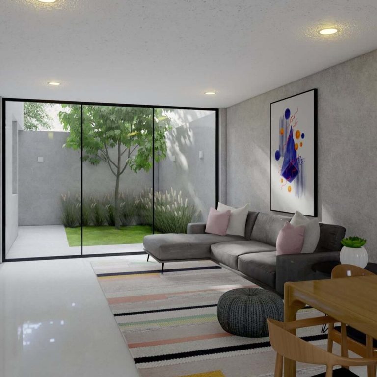 Render. Casa VAD por Nativo Projects. sala