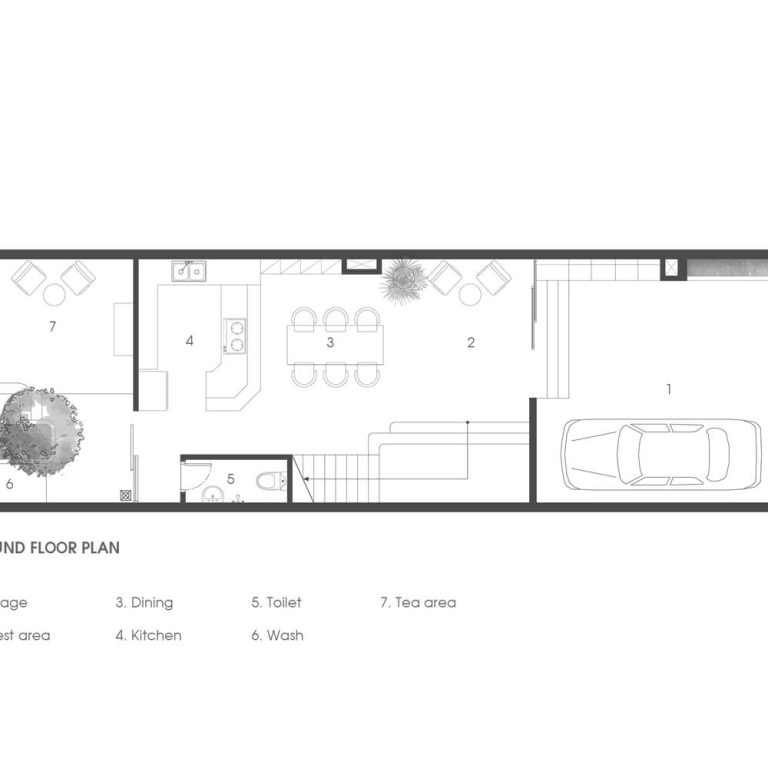 Casa Villa city en Vietnam por Story Architecture - Plano Arquitectonico