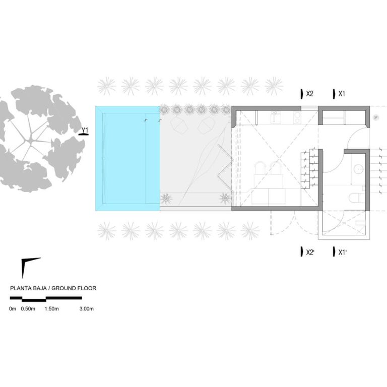 Casa de monte en Yucatán por TACO taller de arquitectura contextual - Plano arquitectonico