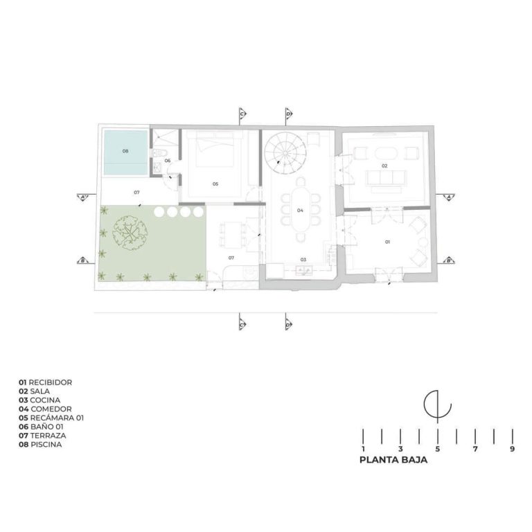 Planos de Casa del Sastre en Yucatán por Arq. Ana Maria Icaza Leyva