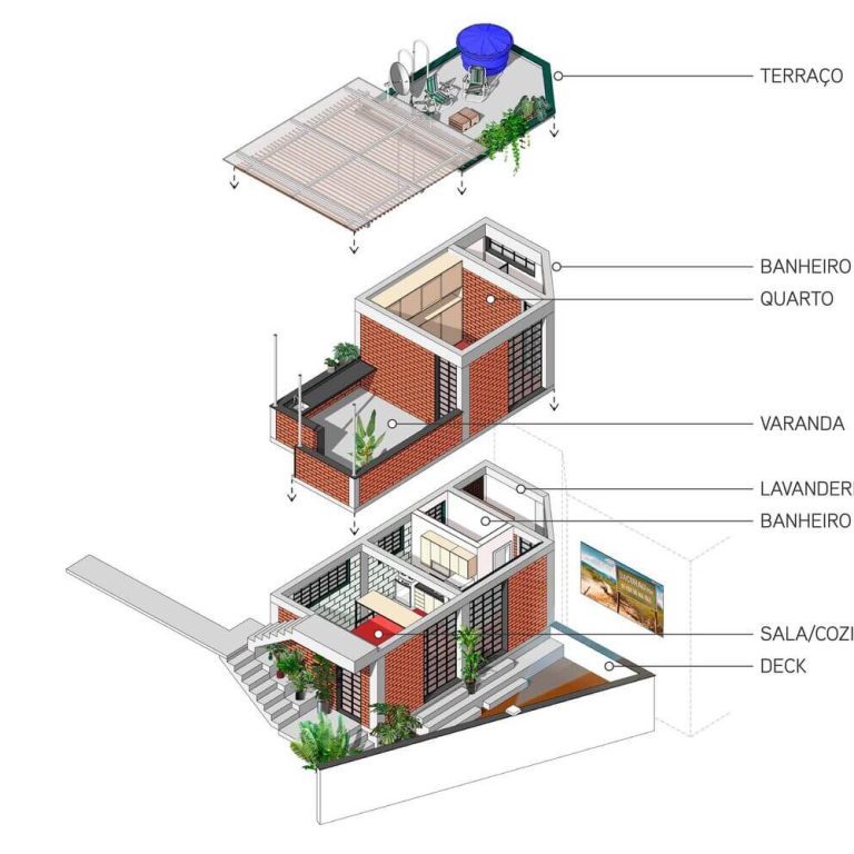 Casa en Pomar do Cafezal en Brasil por Colectivo LEVANTE - Plano Arquitectonico