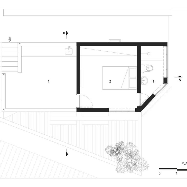 Casa en Pomar do Cafezal en Brasil por Colectivo LEVANTE - Plano Arquitectonico