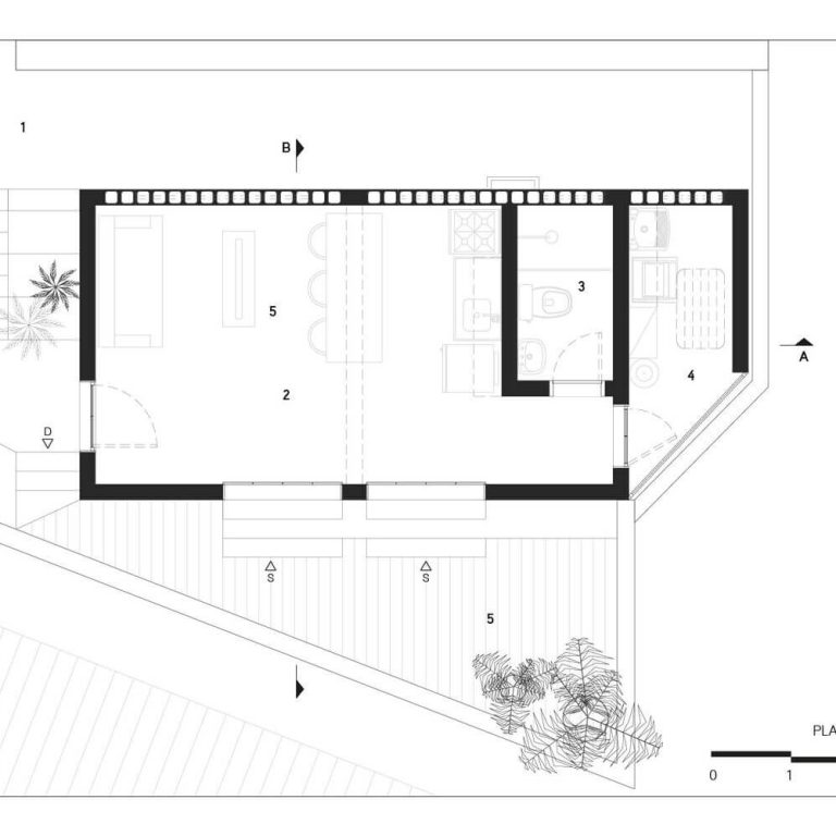 Casa en Pomar do Cafezal en Brasil por Colectivo LEVANTE - Plano Arquitectonico