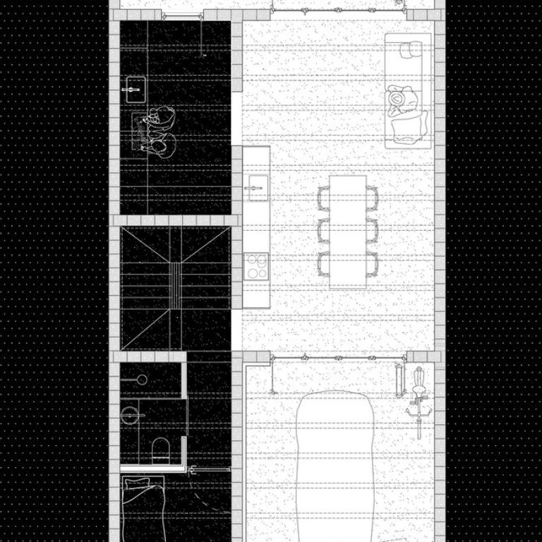 Casa en bateria en España por NORA studio- Plano Arquitectonico