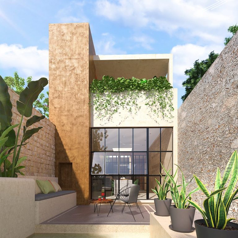 Casa entre patios en Yucatán por BINOMIO arquitectura + interiorismo - Render Arquitecto - El Arqui MX