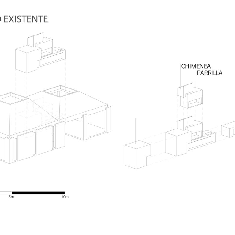 Casa y quincho Talacasto etapa I en Argentina por Estudio 2(A) DosArquitectas - Plano arquitectonico