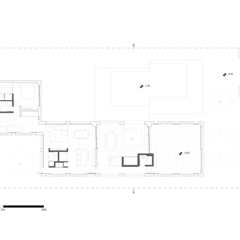 Casa y quincho Talacasto etapa I en Argentina por Estudio 2(A) DosArquitectas - Plano arquitectonico