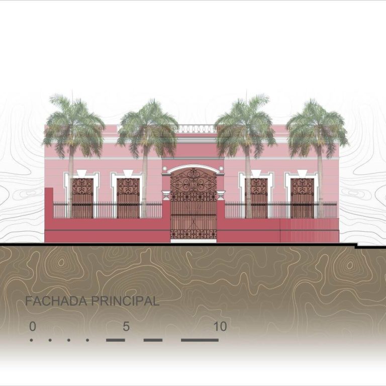 Planos de Casona 59 en Yucatán: Plantas, Fachadas y Cortes