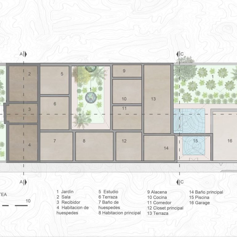 Planos de Casona 59 en Yucatán: Plantas, Fachadas y Cortes