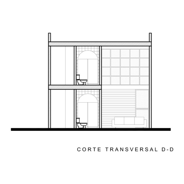 Casa Leona en Aguascalientes por Colectivo Arrabal - Plano Arquitectonico