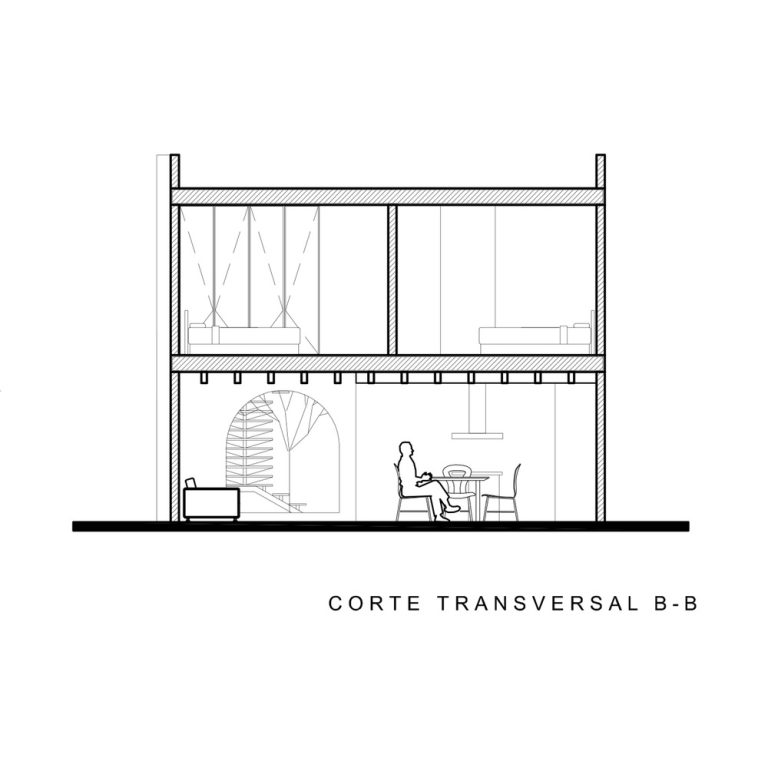 Casa Leona en Aguascalientes por Colectivo Arrabal - Plano Arquitectonico