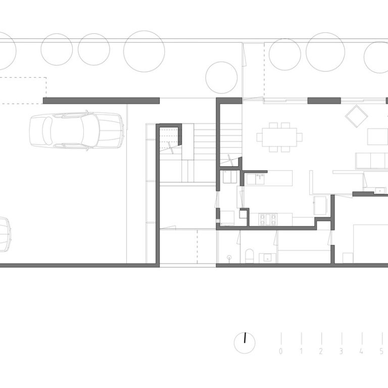 Planta Arquitectónica baja de Departamentos Monte Everest en Aguascalientes por COA Arquitectura - Plano Arquitectonico - EL Arqui MX
