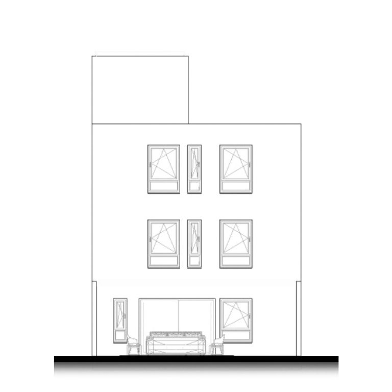 Departamentos del Barro, Planos, fachada, alzado