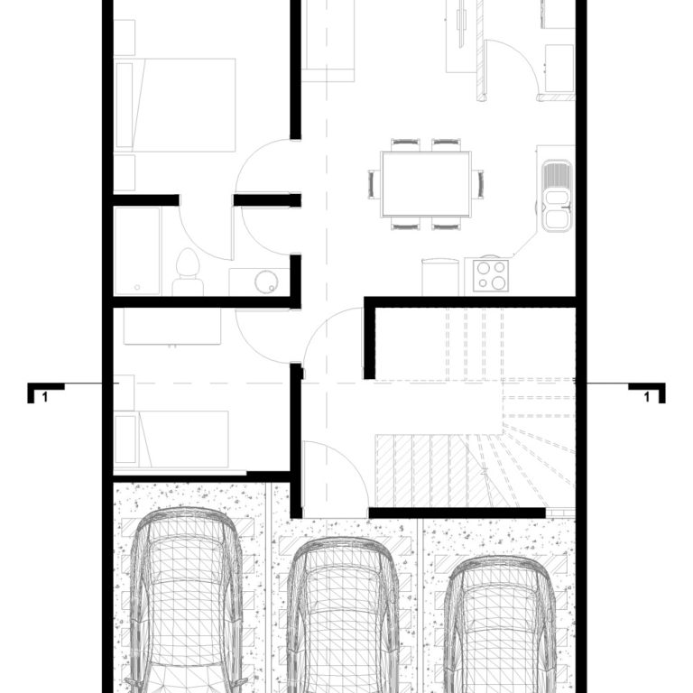 Departamentos del Barro, Plano, planta baja
