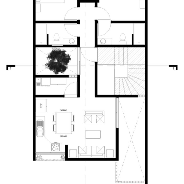 Departamentos del Barro, plano, planta, segundo nivel
