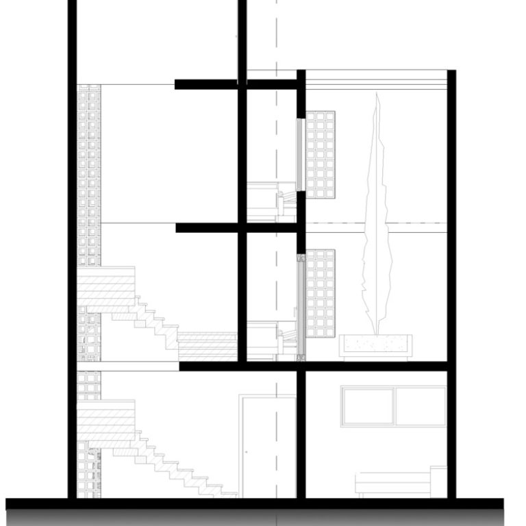 Departamentos del Barro, Plano, sección, corte