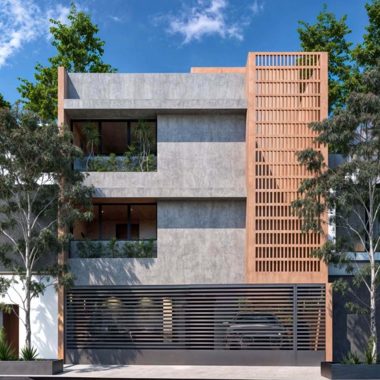 Departamentos del Barro, Render, fachada