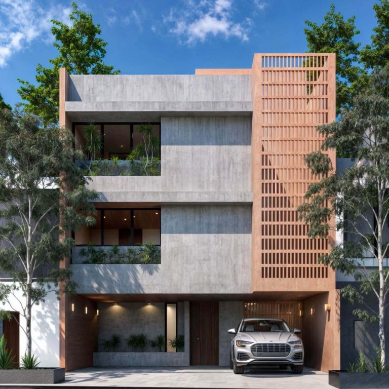 Departamentos del Barro, Render, fachada