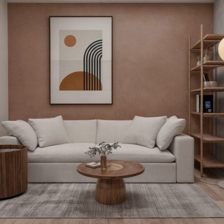 Departamentos del Barro, Render, sala moderna