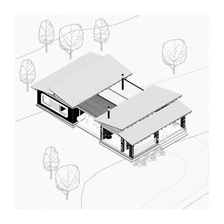 El Refugio en Ecuador por Pedro Moncayo Torres arquitectura - Plano Arquitectonico