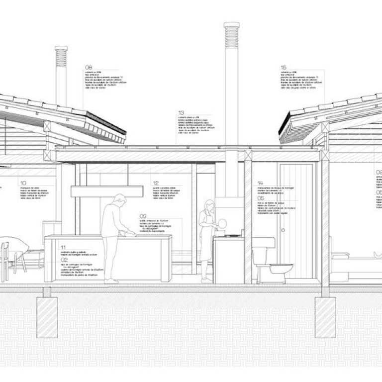 El Refugio en Ecuador por Pedro Moncayo Torres arquitectura - Plano Arquitectonico