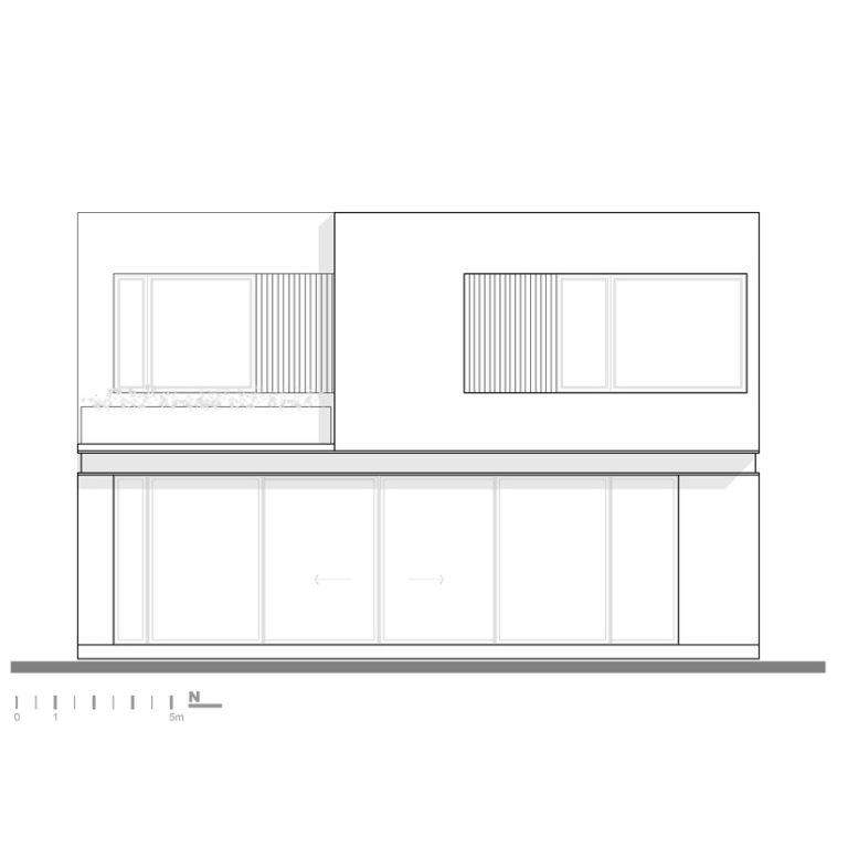 Casa Roble 3.6 en Querétaro por Pothe.arquitectura - Plano Arquitectonico
