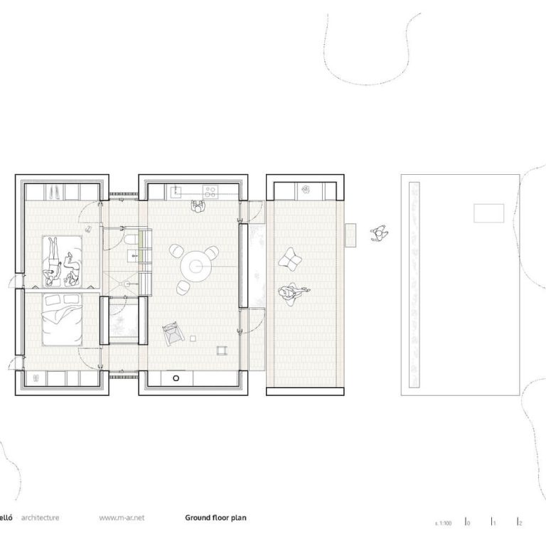 Es Pou. Vivienda en Formentera por Marià Castelló Martínez - Plano arquitectonico