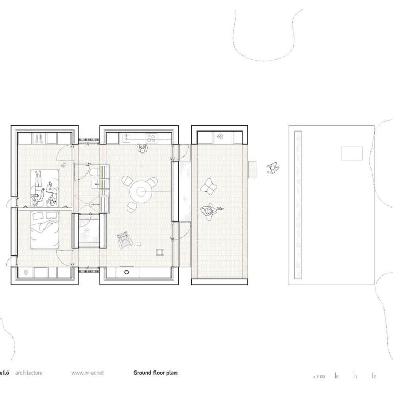 Es Pou. Vivienda en Formentera por Marià Castelló Martínez - Plano arquitectonico