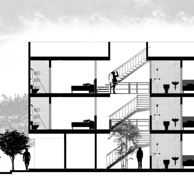 Estudia Vertical en Puebla por METAMORFO Arquitectos - Plano Arquitectonico