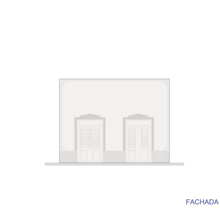 Plano Arquitectónico. Fachada, alzado