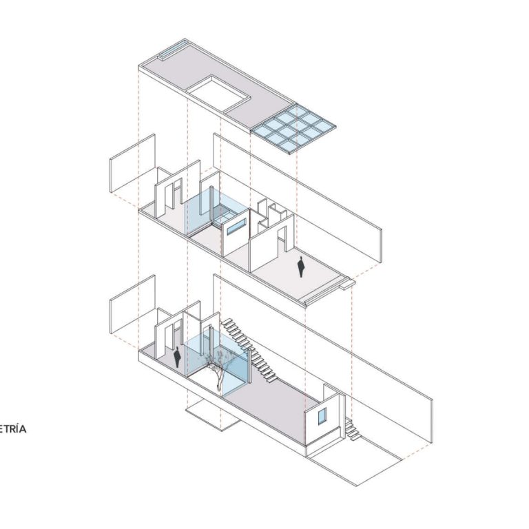 La Casita en Nuevo León por Tres Más Dos Arquitectos - Plano Arquitectónico - El Arqui MX