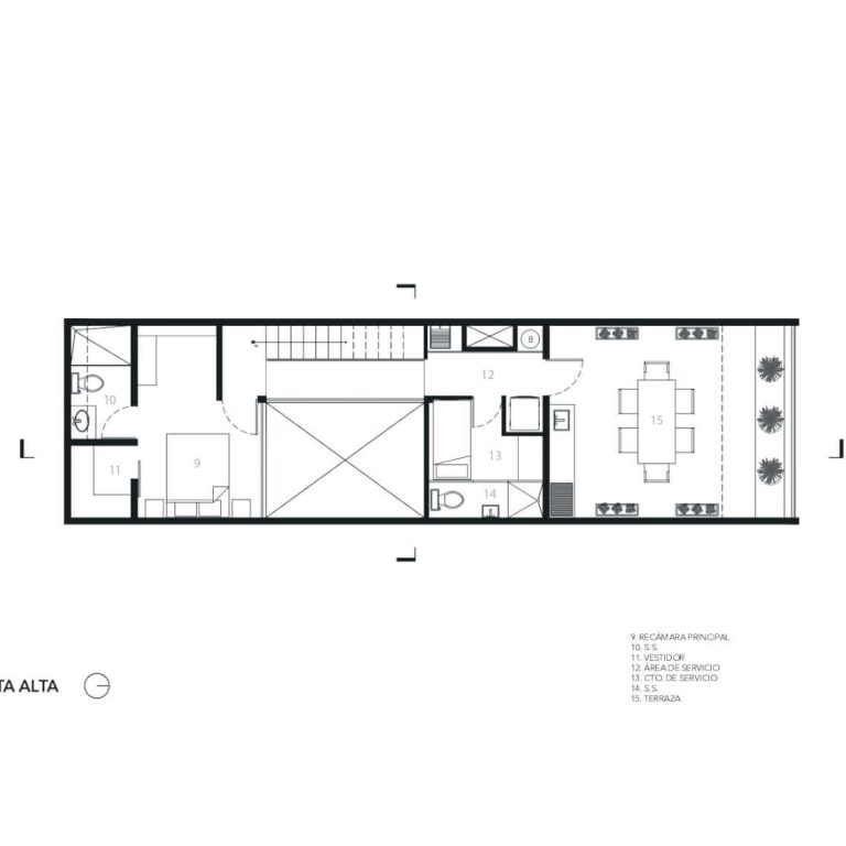 La Casita en Nuevo León por Tres Más Dos Arquitectos - Plano Arquitectónico - El Arqui MX