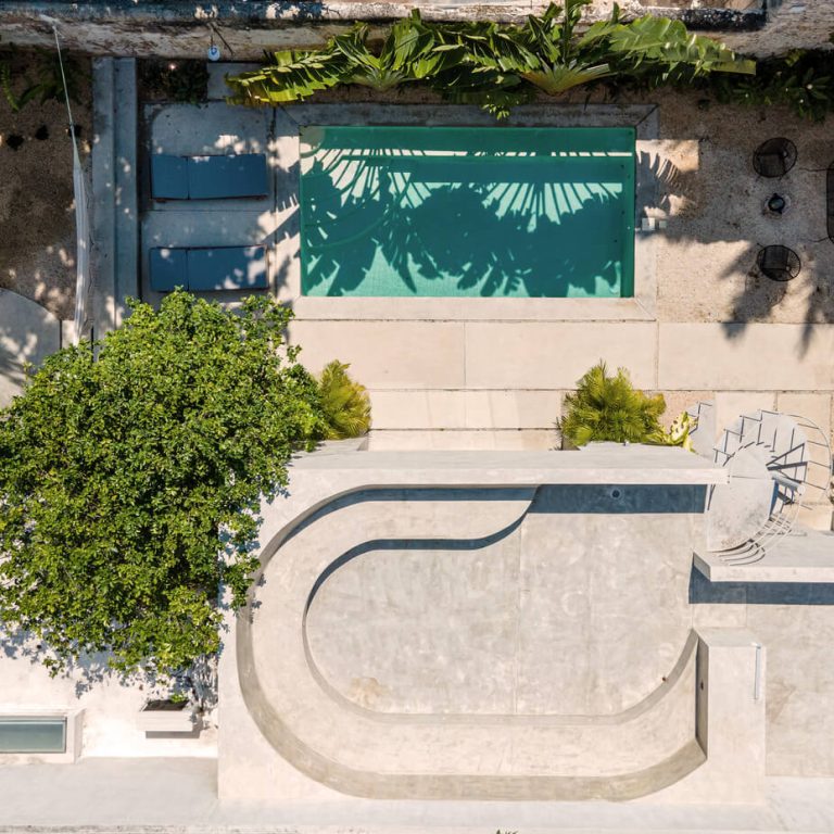 La casa horseshoe en Yucatán