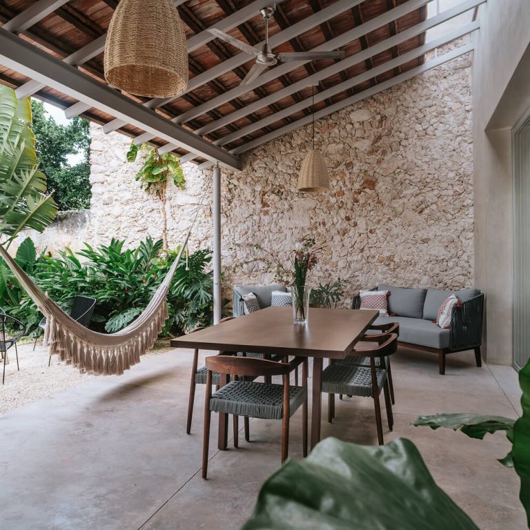 La casa horseshoe en Yucatán