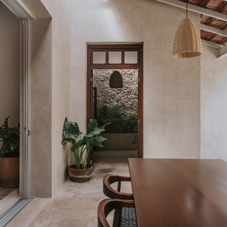 La casa horseshoe en Yucatán