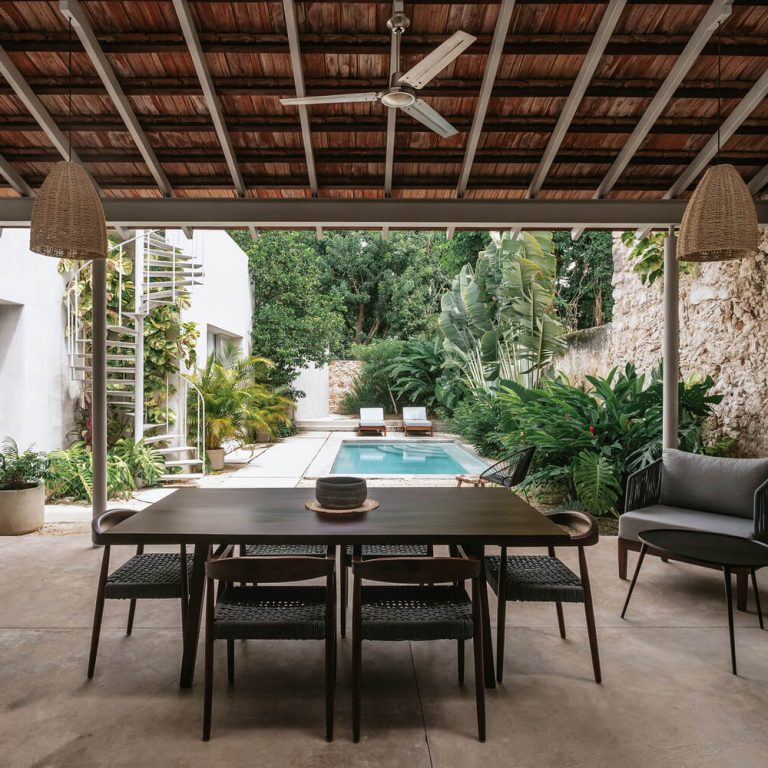 La casa horseshoe en Yucatán