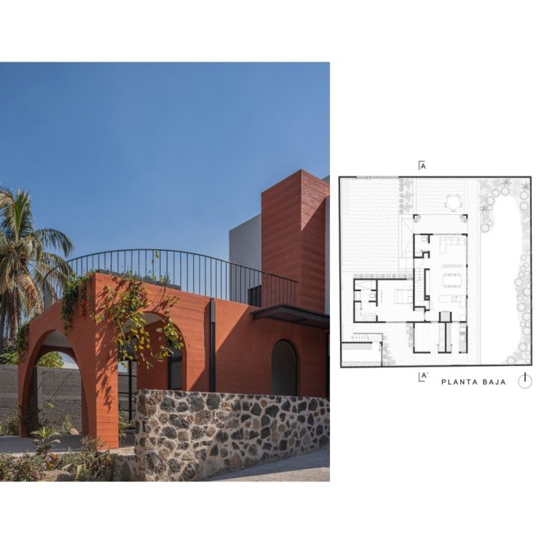 Planos Arquitectónicos. Casa Tampico: Plantas, Fachadas y Cortes. Arquitectura Contemporánea y Tradición en Morelos