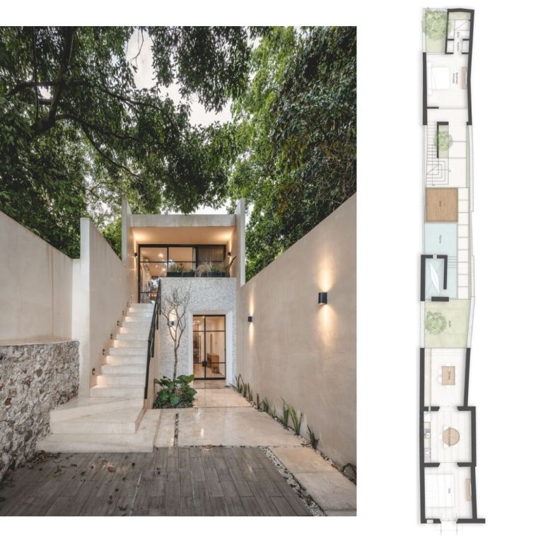 Planos de Casa Ermita en Yucatán: Plantas, Fachadas y cortes