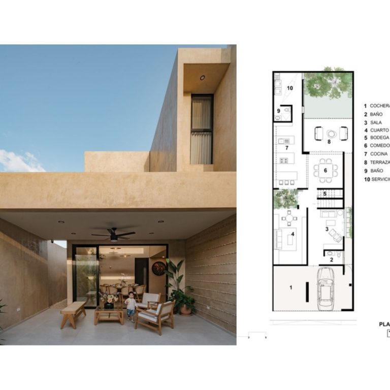Planos Arquitectónicos. plantas, fachadas, cortes. Casa Eterna en Yucatán