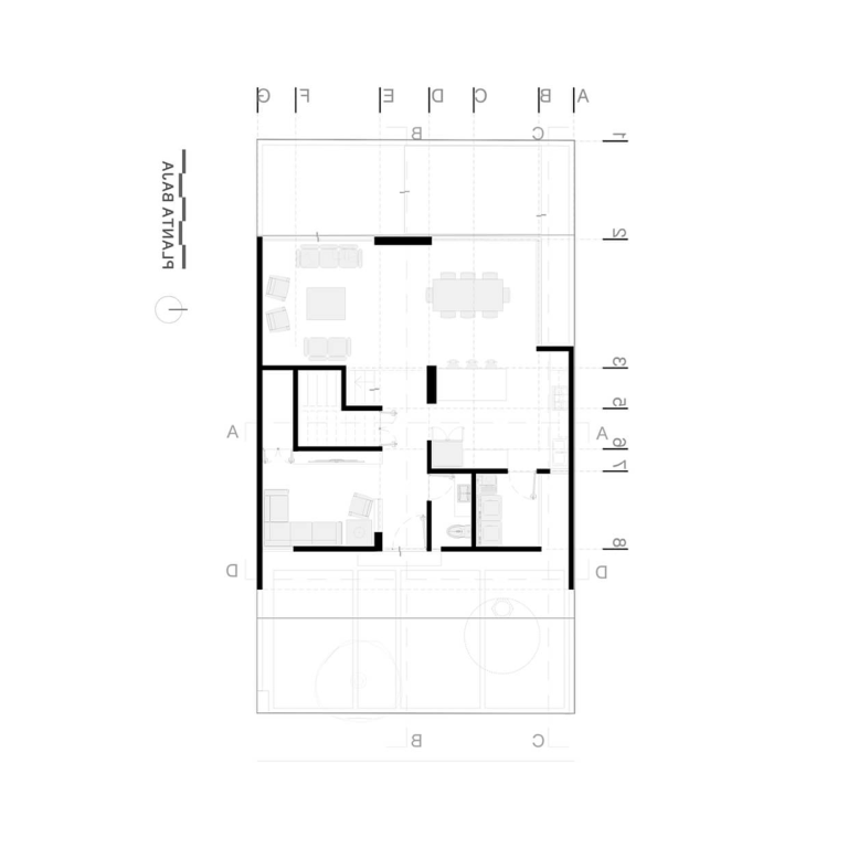 Planta Arquitectónica baja de Casa San Martín
