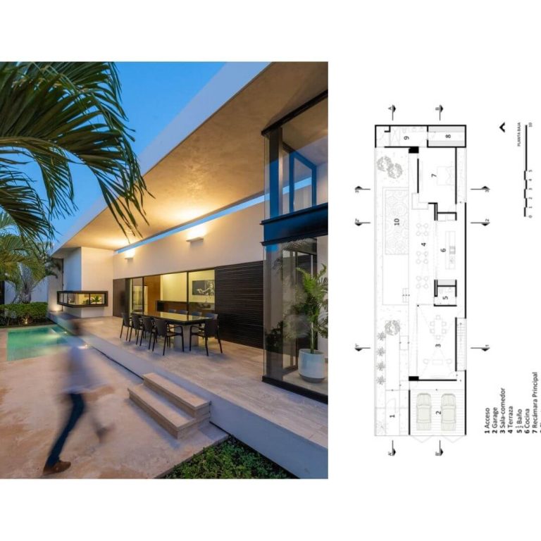 Planos Arquitectónicos. Plantas, fachadas, cortes. Casa Trucus en Yucatan