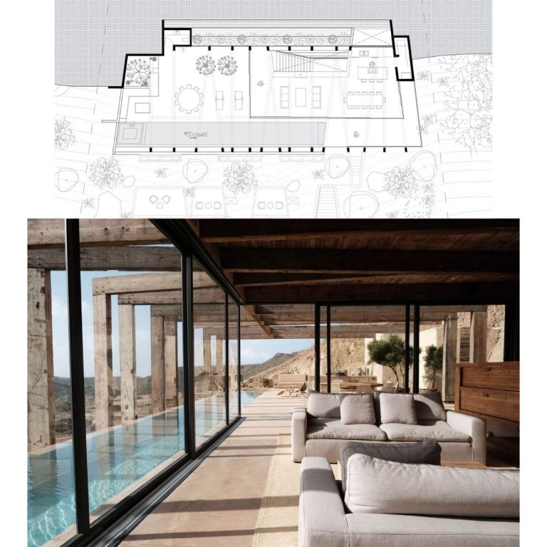 Planos Arquitectónicos. Planimetria de Casa Uno en Ensenada: Plantas, Fachadas y Cortes. Arquitectura Escalonada en Baja California